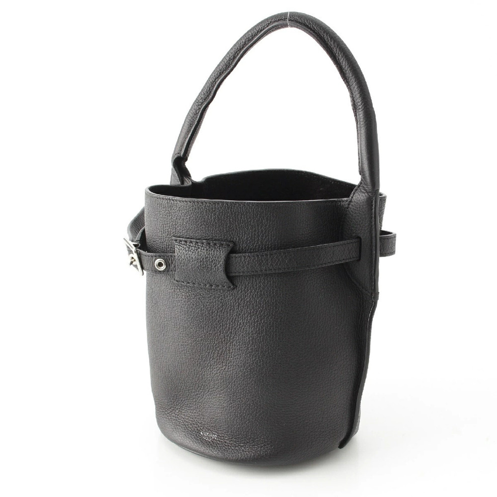 Celine Bucket Leather Bag Black Big Handbag Black